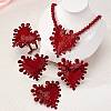 Baking Paint Alloy Pendant Necklaces & Stud Earrings & Ring & Bangle WGD946B-05-3