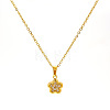 304 Stainless Steel Crystal Rhinestone Pendant Necklaces for Women WG594E0-04-2