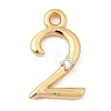 Brass Micro Pave Cubic Zirconia Charms KK-P340-24G-02-1