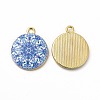 Alloy Printed Pendants PALLOY-D581-03F-1