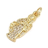 Brass Micro Pave Cubic Zirconia Pendants KK-Z123-24G-04-2