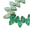 Electroplate Transparent Glass Beads Strands EGLA-N056-03A-12-3