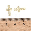 Brass Micro Pave Clear Cubic Zirconia Pendants KK-H259-02B-G-3