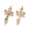 Brass Micro Pave Cubic Zirconia Links X-ZIRC-O034-16G-2