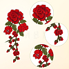6Pcs 3 Styles & 2 Pairs 2 Styles Computerized Embroidery Cloth Iron on/Sew on Patches PATC-CY0003-97-6