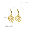 Stylish Stainless Steel Spiral Pendant Dangle Earrings for Daily Wear NP0587-4-1