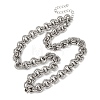 8MM 304 Stainless Steel Twisted Double Rolo Chain Necklaces for Women NJEW-G194-05P-02-4