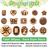 300Pcs 15 Styles Opaque Acrylic Beads SACR-YW0002-20-3