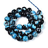 Dyed & Heated Natural Fire Crackle Agate Beads Strands G-N359-01B-05-3