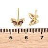 Brass Micro Pave Cubic Zirconia Stud Earrings for Women KK-A305-06G-6