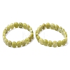 Natural Lemon Jade Faceted Beaded Stretch Bracelets for Women BJEW-K251-07G-4