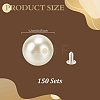 150 Sets Plastic Imitation Pearl Buttons KY-GA0001-46A-2
