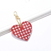 DIY Heart Keychain Diamond Painting Kits DIAM-PW0001-163-2