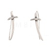 Antique Silver 316 Surgical Stainless Steel Dangle Earrings LS-EJEW-D096-06E-AS-1