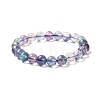 Natural Fluorite Beaded Stretch Bracelets BJEW-K233-02B-02-2