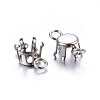 Non-Tarnish 304 Stainless Steel Rhinestone Claw Settings STAS-O107-21P-2