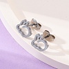 Tarnish Resistant 304 Stainless Steel Stud Earrings EJEW-N045-04P-1