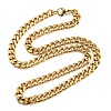 Vacuum Plating 201 Stainless Steel Curb Chain Necklaces NJEW-Q336-11A-G-5