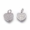 Brass Micro Pave Cubic Zirconia Charms ZIRC-J021-22P-RS-2
