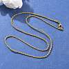 Ion Plating(IP) 304 Stainless Steel Rope Chain Necklaces NJEW-F226-03G-02-4