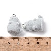 Animal Flocking Resin Pendants LS-RESI-A049-03C-3