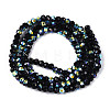 AB Color Plated Glass Rondelle Beads Strands EGLA-T029-2mm-10B-2