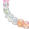 6mm Sparkling Crackle Glass Round Beads Stretch Bracelet BJEW-JB07189-02-5