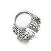 304 Stainless Steel Cuff Ring Components SA-CBA37BC-16C-P-1
