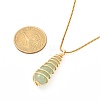 Teardrop Mixed Stone Pendant Necklace for Girl Women NJEW-JN03683-6
