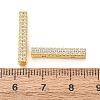 Brass Micro Pave Clear Cubic Zirconia Rectangle Spacer Bars CU-H003-02G-2