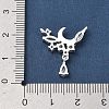 Brass Micro Pave Clear Cubic Zirconia Pendants KK-C168-08S-3