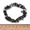 Natural Tourmalinated Quartz Chip Beaded Stretch Bracelets for Women BJEW-D467-01A-3