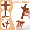 Easter Wood Cross Figurines Ornaments DJEW-WH0063-67B-3