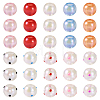  50Pcs 10 Colors Opaque Acrylic Beads OACR-TA0001-19-10