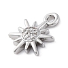 Brass Micro Pave Cubic Zirconia Charms KK-A240-23P-2