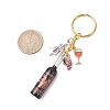 Resin & Glass & Alloy Keychain KEYC-JKC01158-02-3