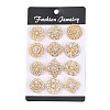 12Pcs Exquistie Rhinestone Brooch JEWB-G047-01KCG-3
