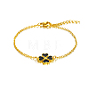 Stainless Steel Heart-shape Clover Link Bracelets OH1703-2-3