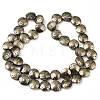 Electroplated Natural Lava Rock Beads Strands G-K388-01I-3