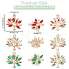 18Pcs 3 Colors Brass Micro Pave Cubic Zirconia Pendants KK-DC0001-25-2