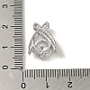 Micro Pave Clear Cubic Zirconia Pendants KK-S351-02P-03-3