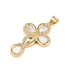 Brass Micro Pave Cubic Zirconia Pendants KK-K408-24B-G-2