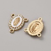 Zinc Alloy Enamel Religion Oval with Virgin Mary Chandelier Component Links FIND-WH0366-384G-01-2