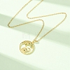 Brass Pave Green Cubic Zirconia Ring with Dinosaur Pendant Necklaces for Women NJEW-C120-01G-2