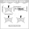 4Pcs 202 Stainless Steel Pendants STAS-LP0003-74-2