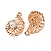 Alloy & ABS Imitation Pearl & Rhinestone Pendants FIND-K030-18B-G-2