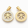 201 Stainless Steel Pendants STAS-N089-34G-2