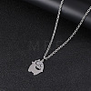 Halloween 201 Stainless Steel Little Monster Pendant Cable Chain Necklaces for Women Men WGE09D2-03-1