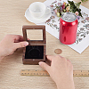 Wood Badge Packing Magnetic Boxes with Acrylic Visible Window Lid CON-WH0095-239A-01-3