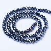 Electroplate Glass Beads Strands EGLA-A034-P4mm-B-3